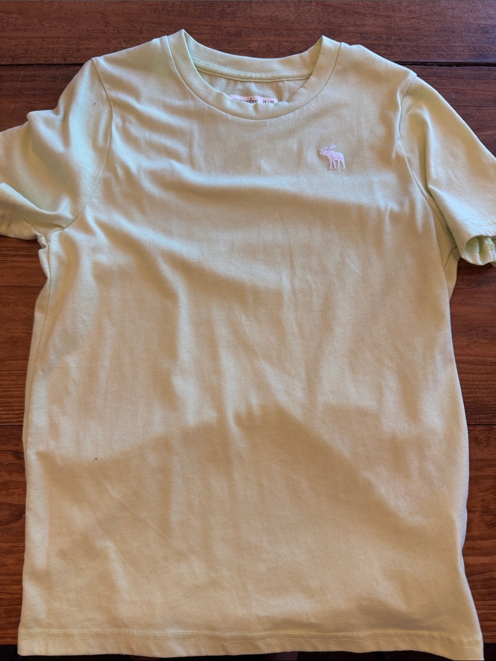 abercrombie kids lime green logo tee